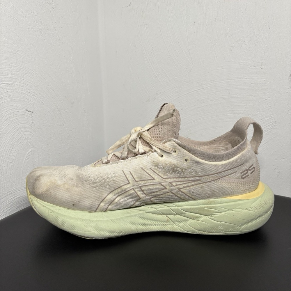 Asics Gel-Nimbus 25 Running Shoes Cream/Fawn Size 12 Athletic Sneakers Lace Up - Picture 11 of 12